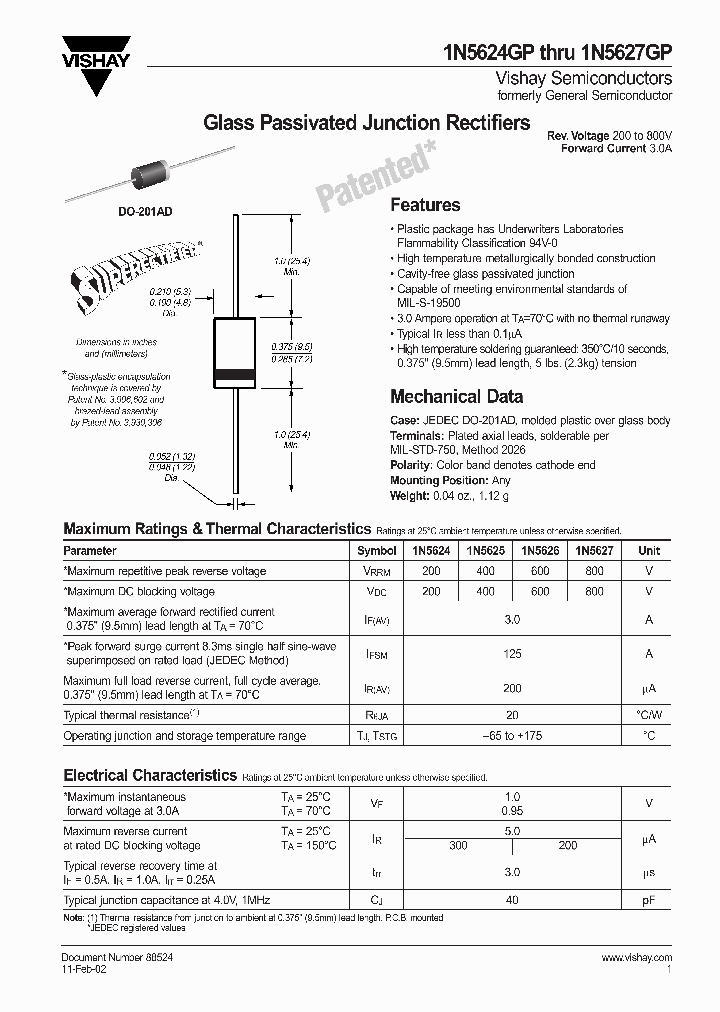 1N5624GP_3100721.PDF Datasheet