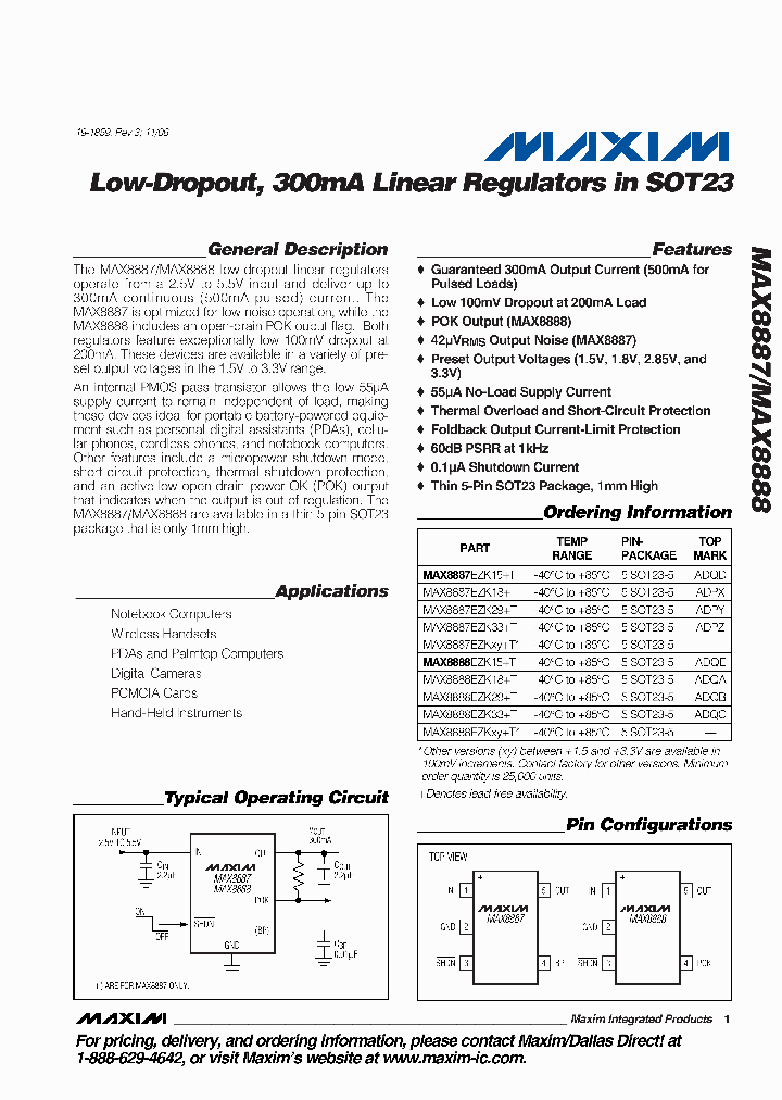 MAX8888EZK15T_3089343.PDF Datasheet