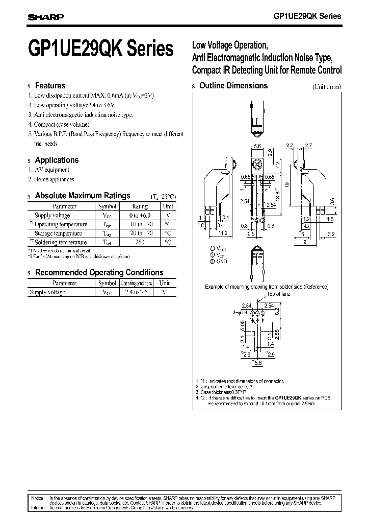 GP1UE29QK_3101168.PDF Datasheet