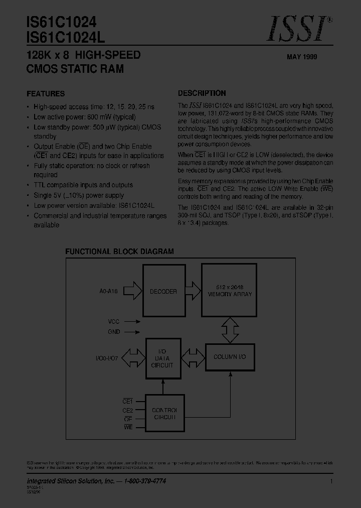 IS61C1024L-15HI_3102448.PDF Datasheet