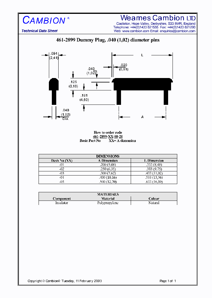 461-2899_3102338.PDF Datasheet