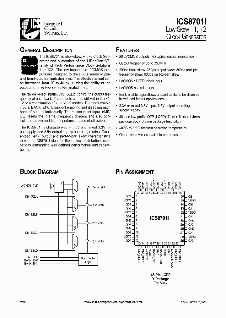 ICS8701CYI_3104616.PDF Datasheet