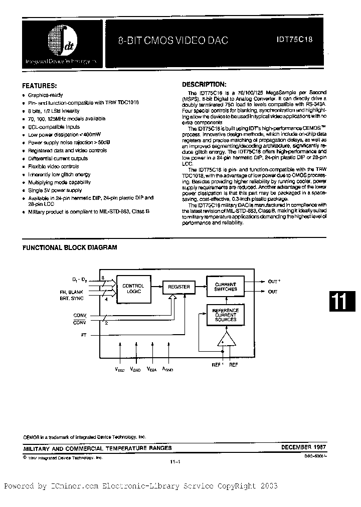 IDT75C18S100D_3104990.PDF Datasheet