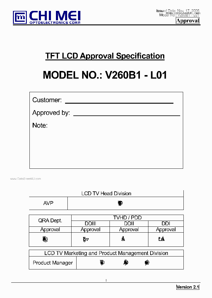 V260B1-L01_3105359.PDF Datasheet