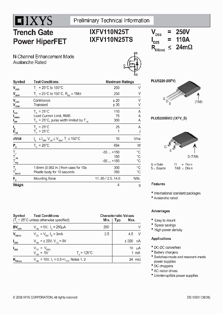IXFV110N25T_3108294.PDF Datasheet