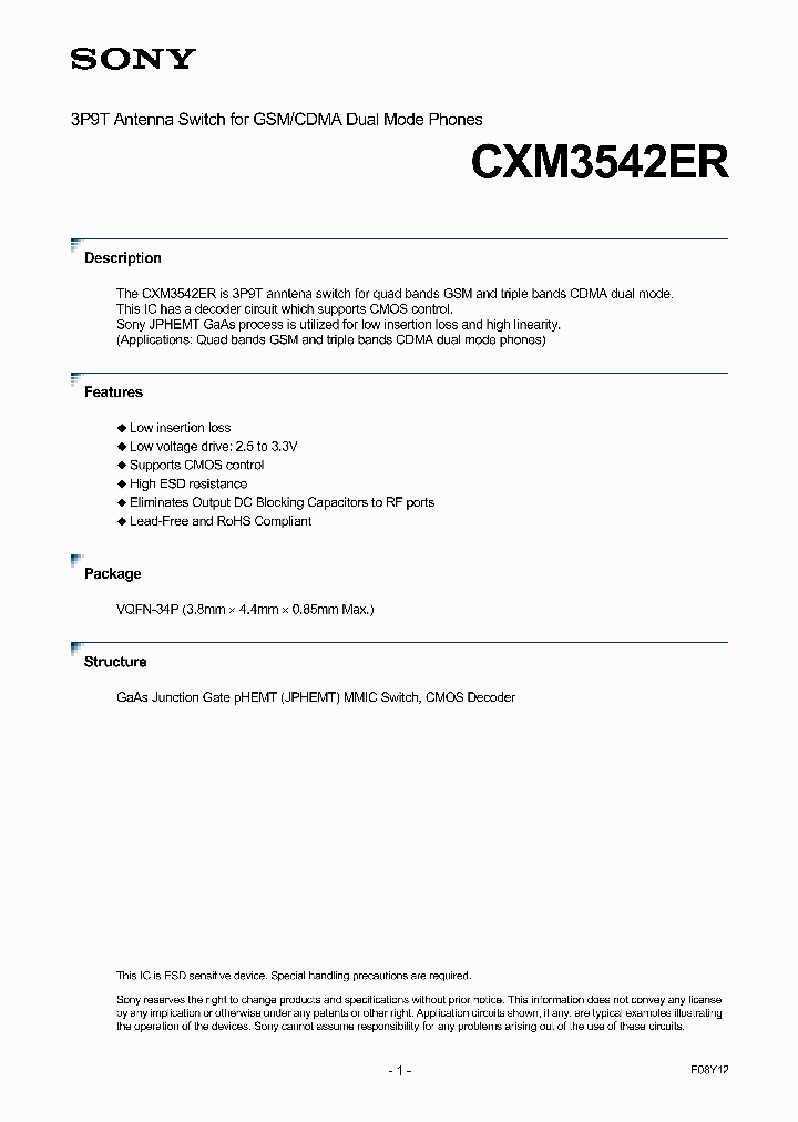 CXM3542ER_3109137.PDF Datasheet