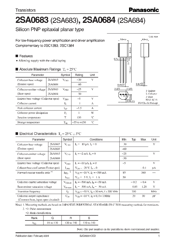 2SA0683_3109440.PDF Datasheet