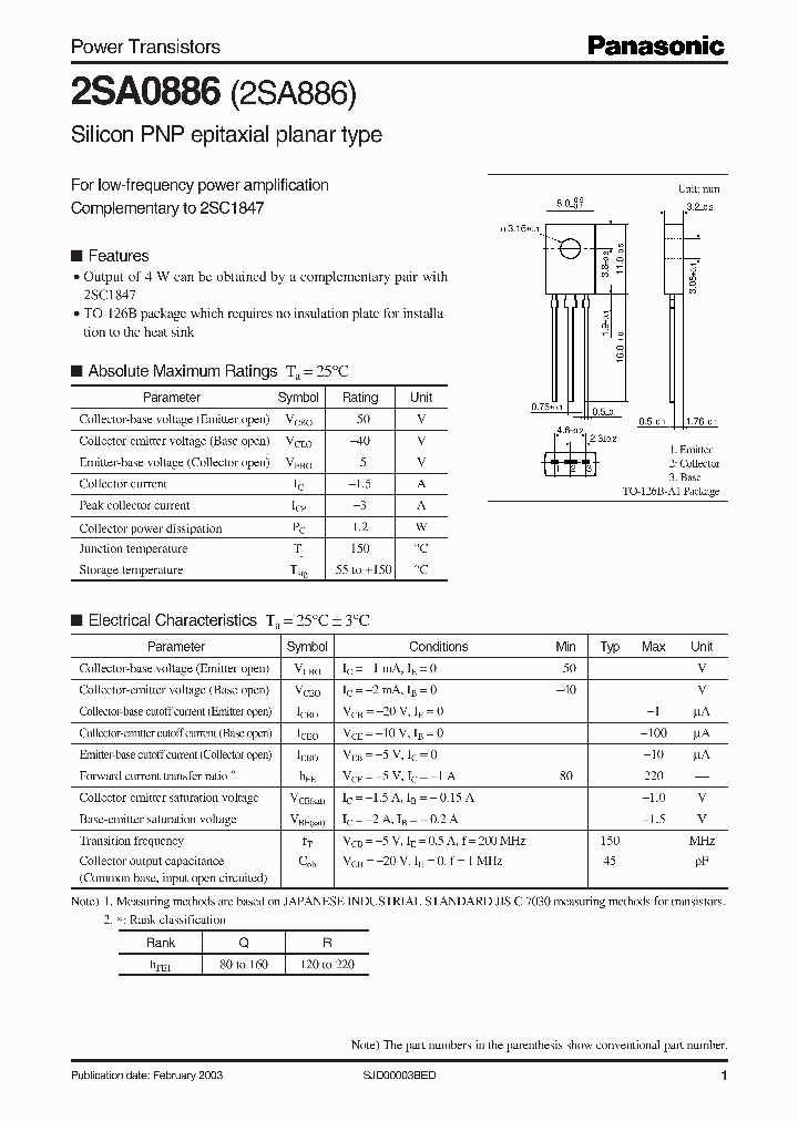 2SA0886_3109450.PDF Datasheet