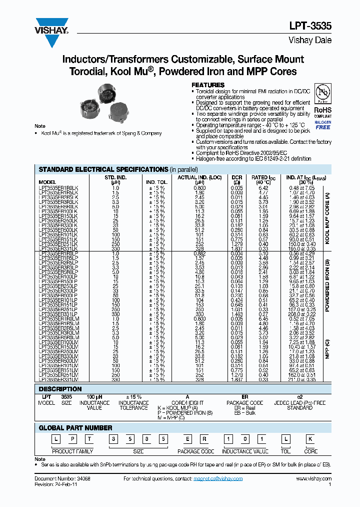 LPT3535ER5R0LK_3109422.PDF Datasheet