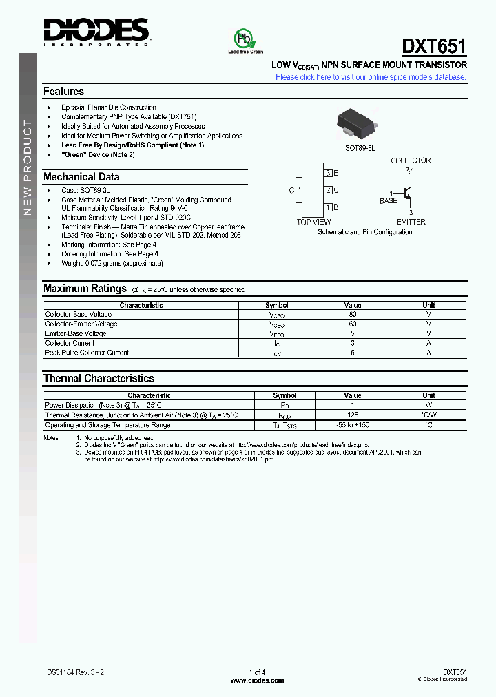 DXT651_3110052.PDF Datasheet