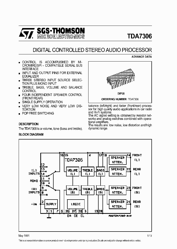 TDA7306_3110250.PDF Datasheet