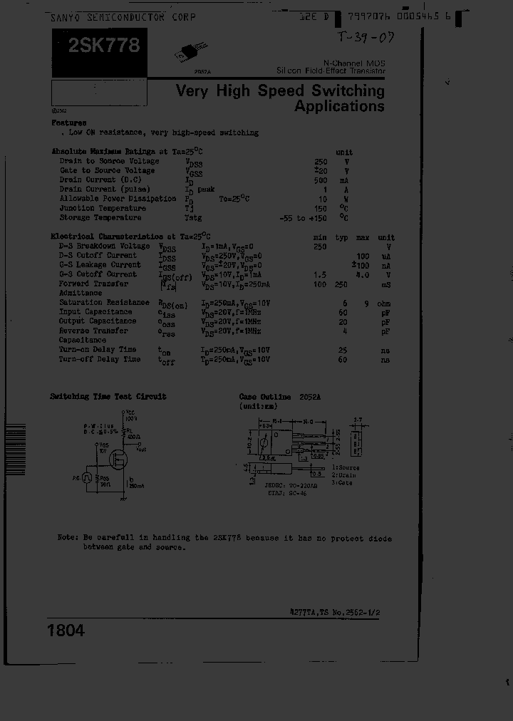 2SK778_3110375.PDF Datasheet