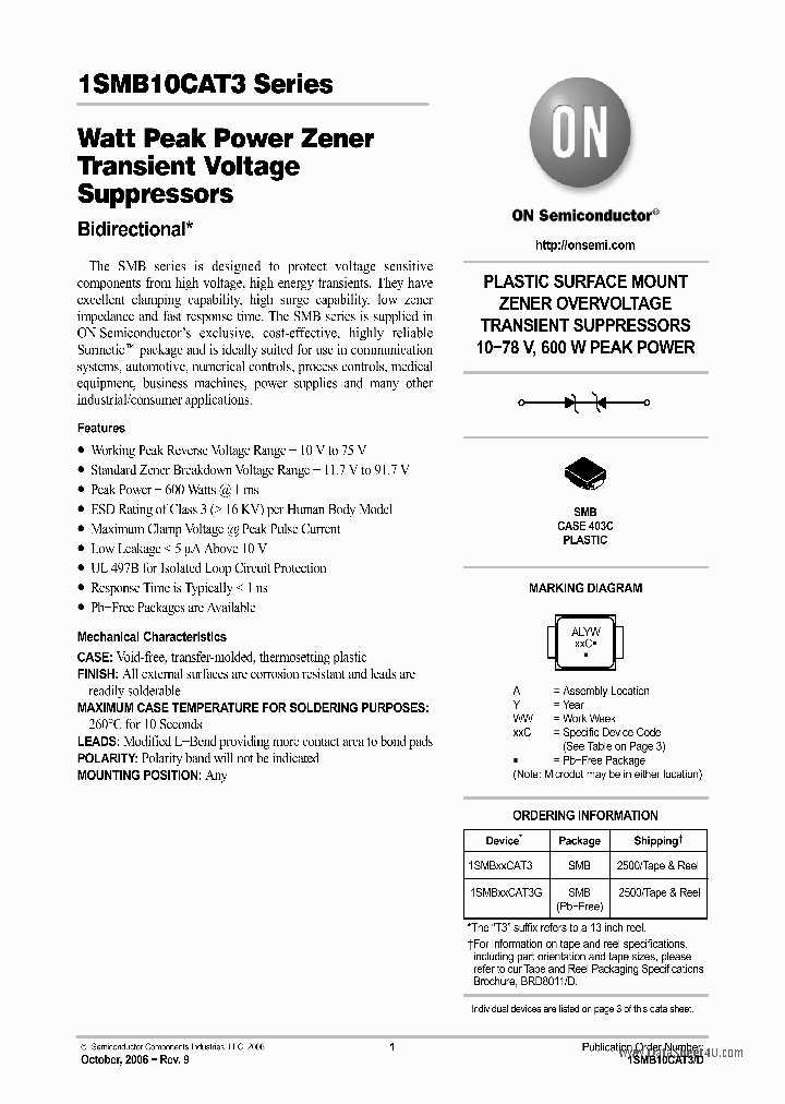 1SMB10CAT3_3110888.PDF Datasheet