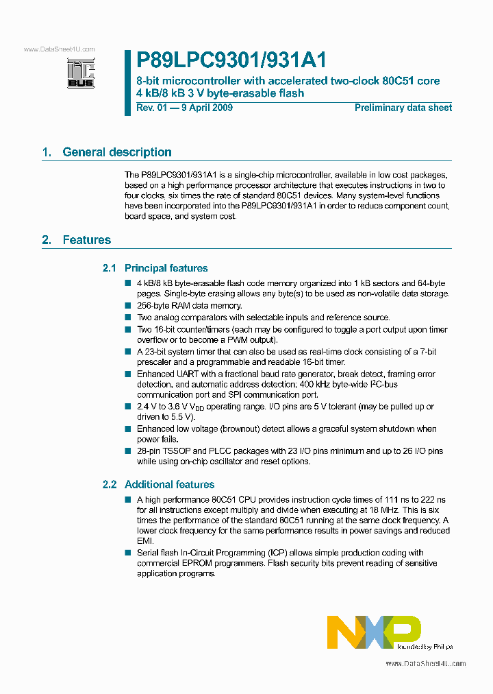 P89LPC9301_3111239.PDF Datasheet