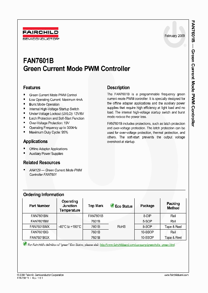 FAN7601B_3111743.PDF Datasheet