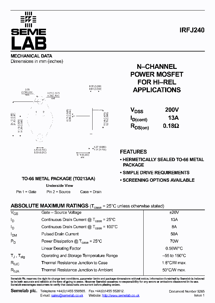 IRFJ240_3112577.PDF Datasheet