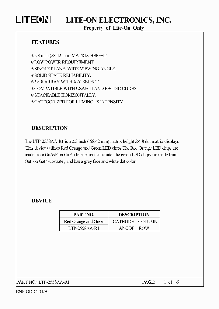 LTP-2558AA-R1_3113743.PDF Datasheet