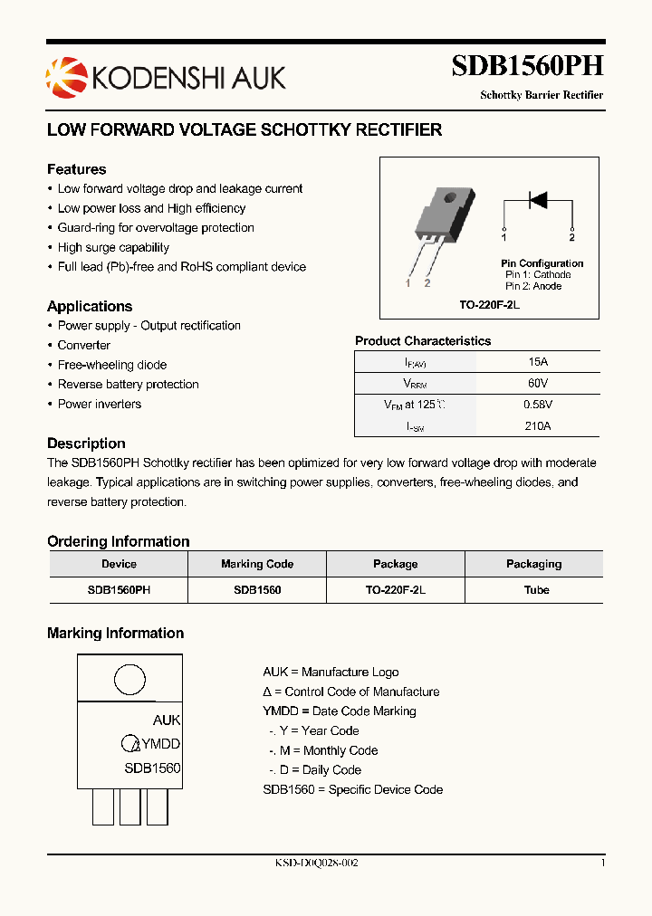 SDB1560PH_3115194.PDF Datasheet