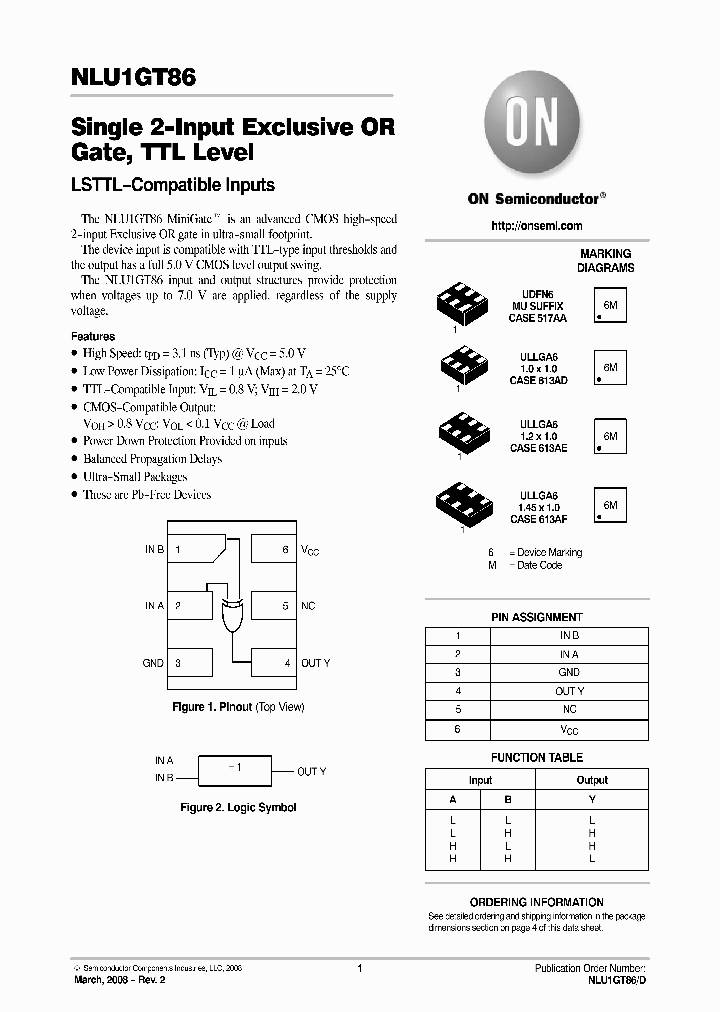 NLU1GT86AMX1TCG_3115546.PDF Datasheet