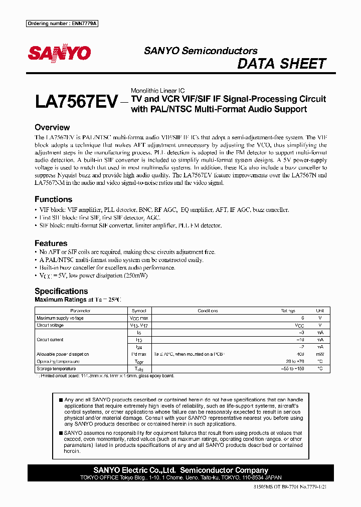 LA7567EV_3117303.PDF Datasheet