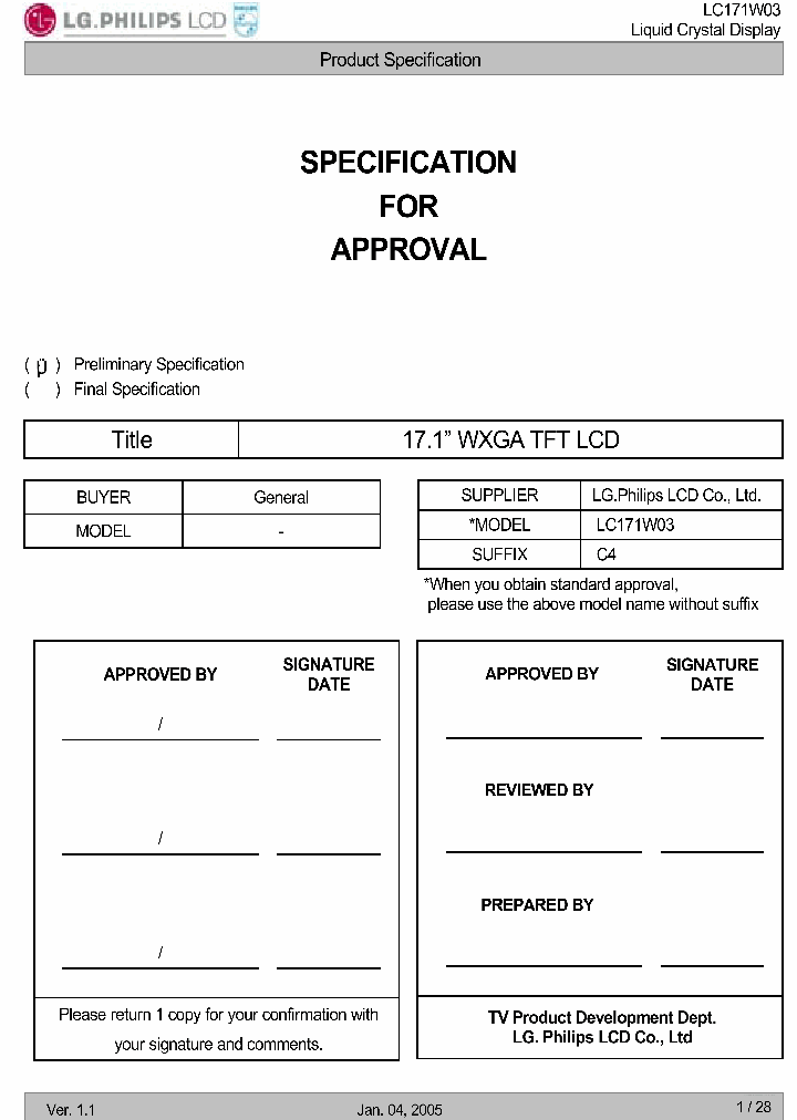 LC171W03-C4_3117448.PDF Datasheet