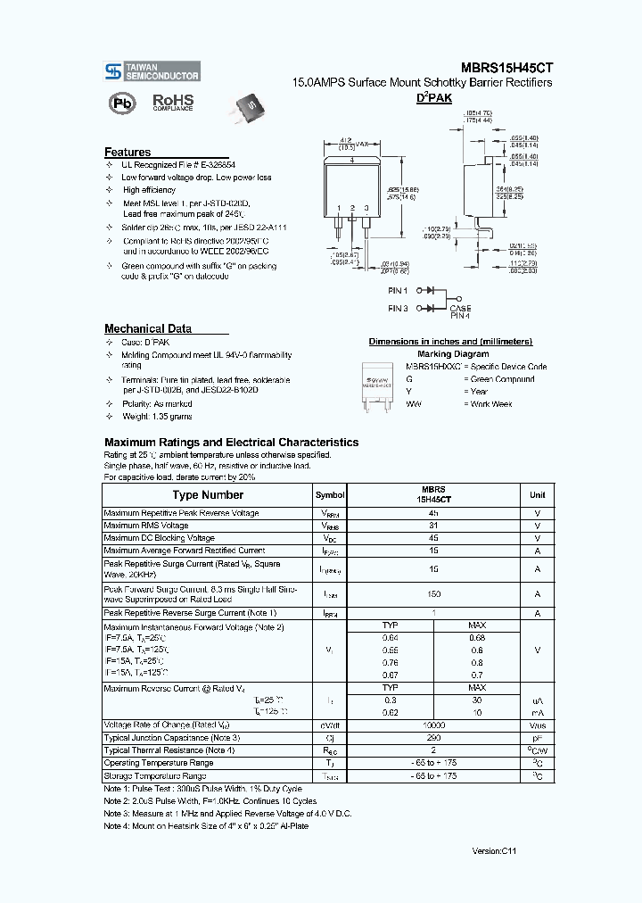 MBRS15H45CT_3119625.PDF Datasheet