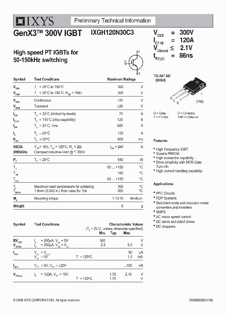 IXGH120N30C3_3120004.PDF Datasheet