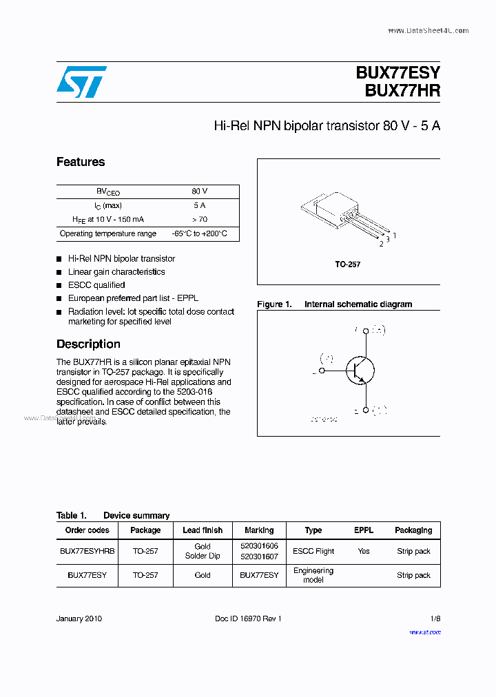 BUX77ESY_3120624.PDF Datasheet