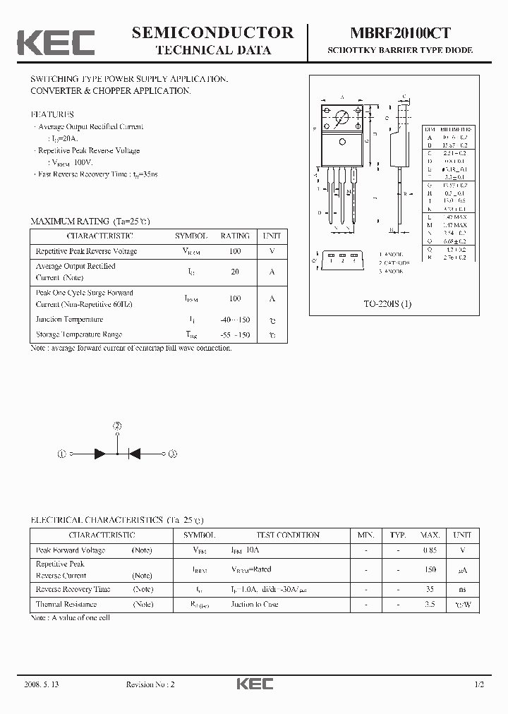 MBRF20100CT_3121331.PDF Datasheet