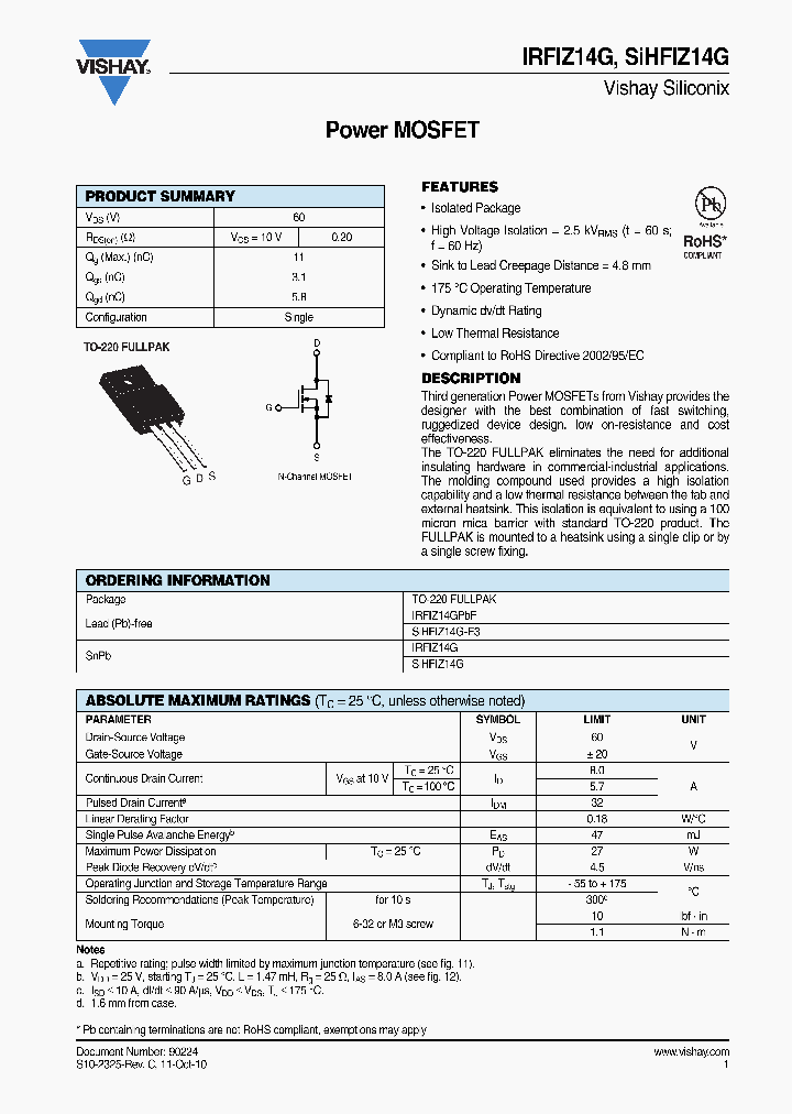 IRFIZ14G10_3121406.PDF Datasheet