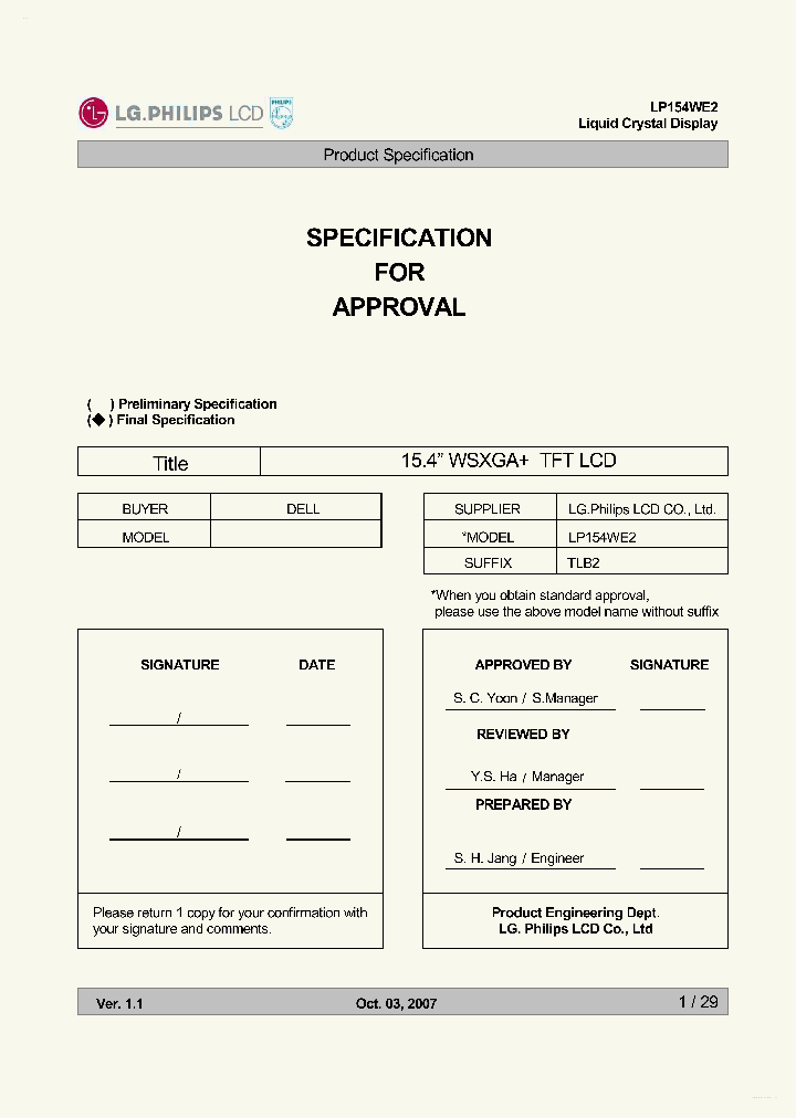 LP154WE2-TLB2_3122924.PDF Datasheet