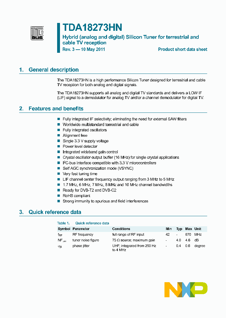TDA18273HN11_3124794.PDF Datasheet