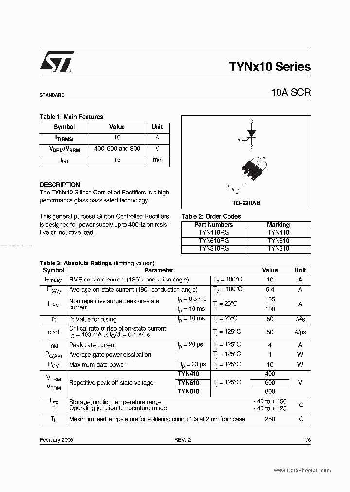 TYN610_3125116.PDF Datasheet