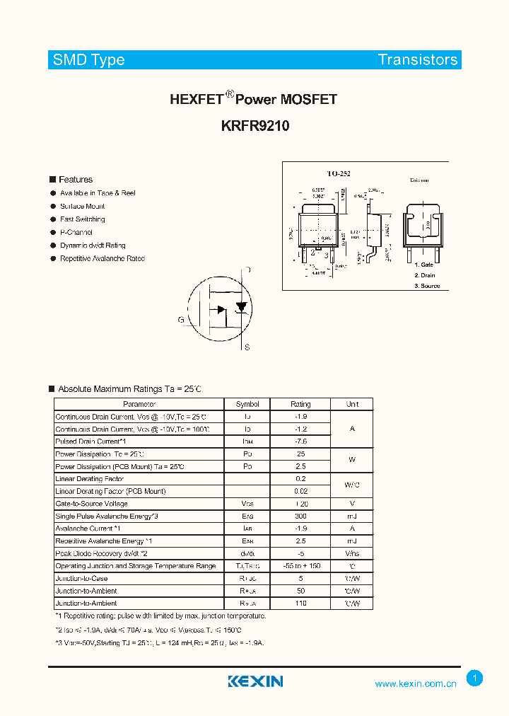 KRFR9210_3125422.PDF Datasheet