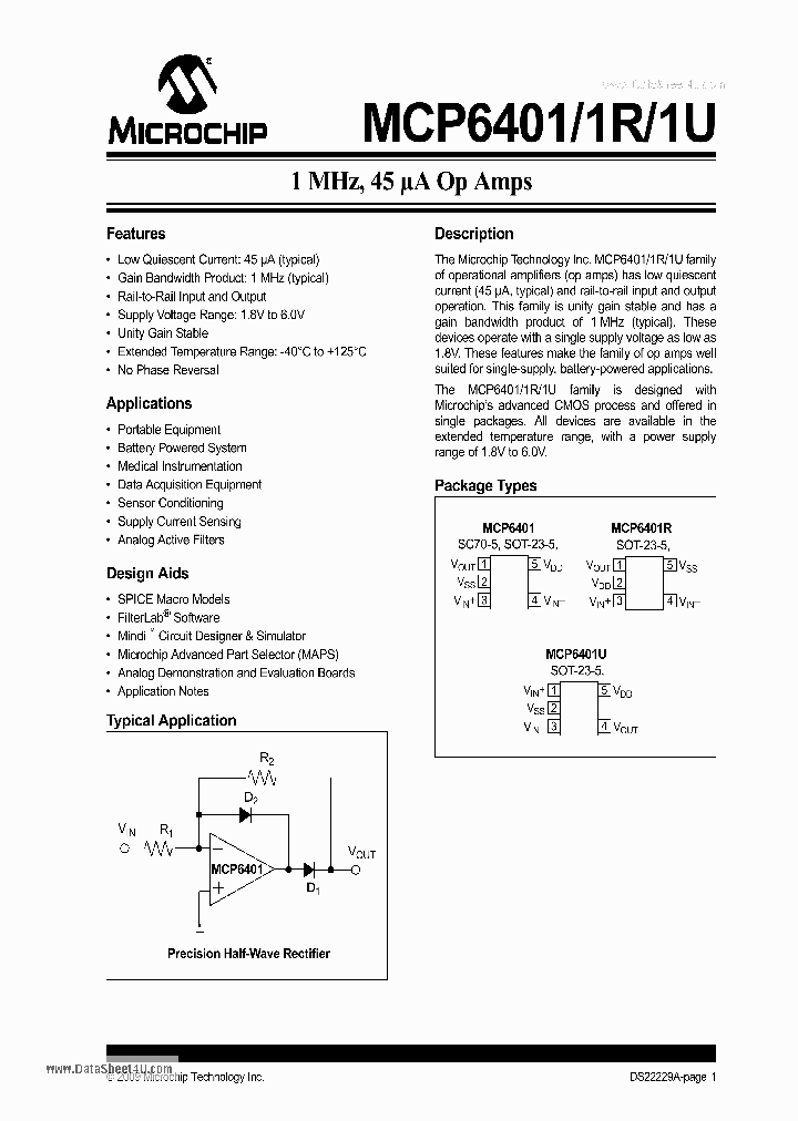 MCP6401_3127850.PDF Datasheet