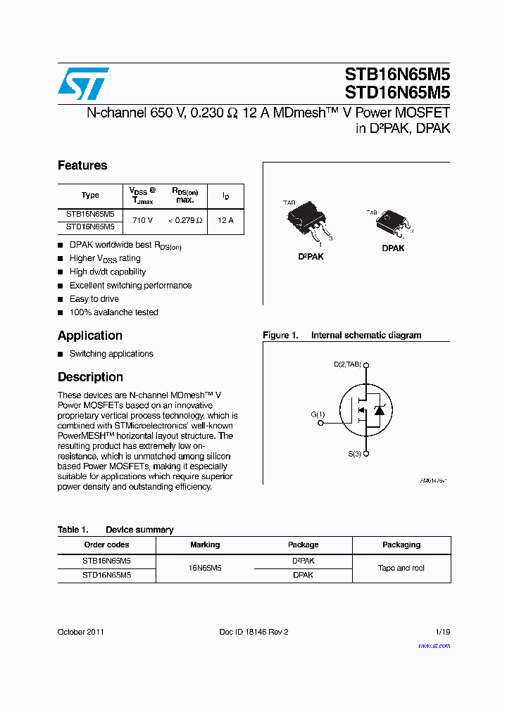 STB16N65M5_3129513.PDF Datasheet