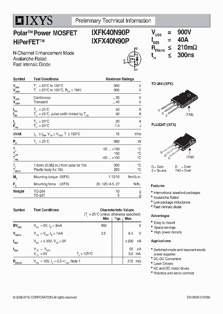 IXFK40N90P_3129742.PDF Datasheet