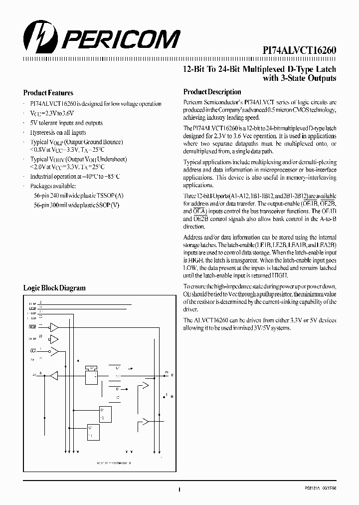PI74ALVCT16260V_3130875.PDF Datasheet