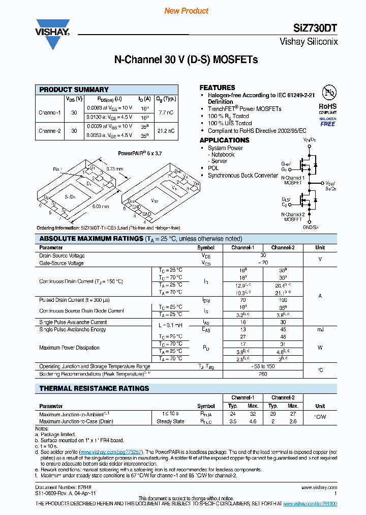SIZ730DT-T1-GE3_3133687.PDF Datasheet