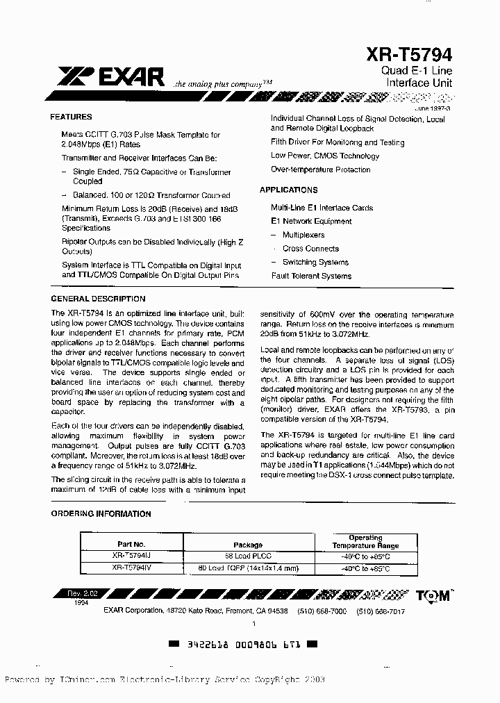 XR-T5794IV_3134885.PDF Datasheet