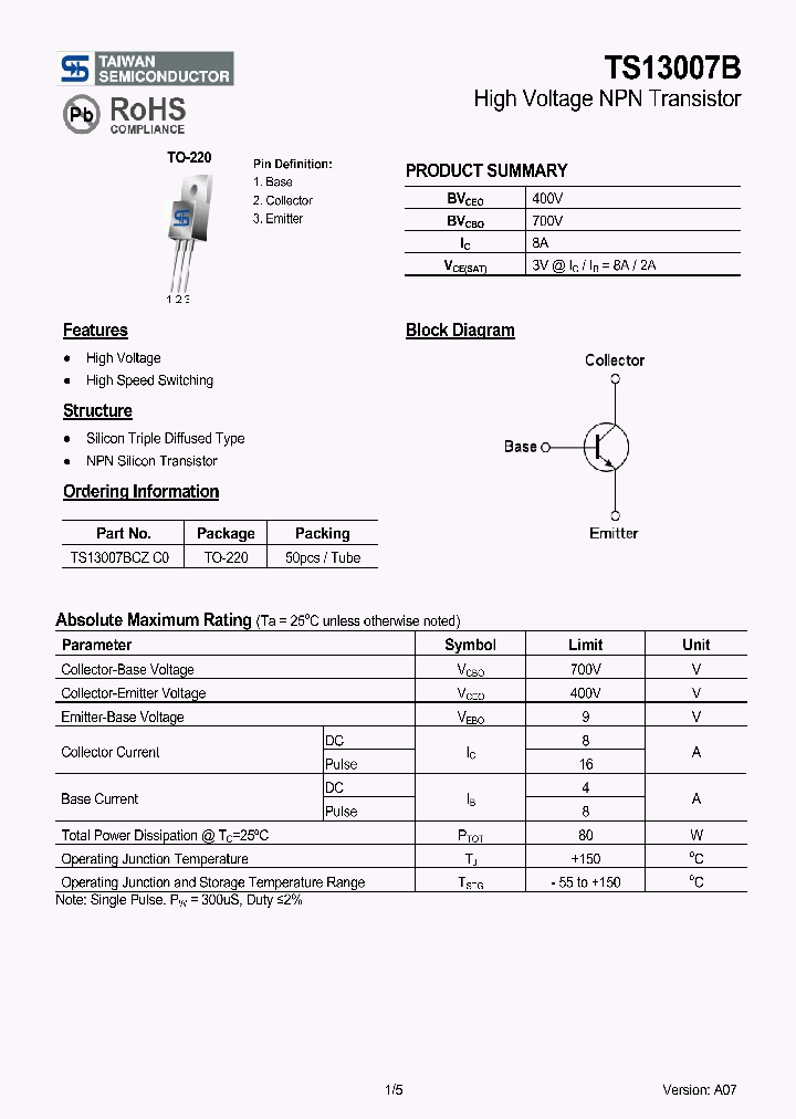 TS13007BCZC0_3135126.PDF Datasheet