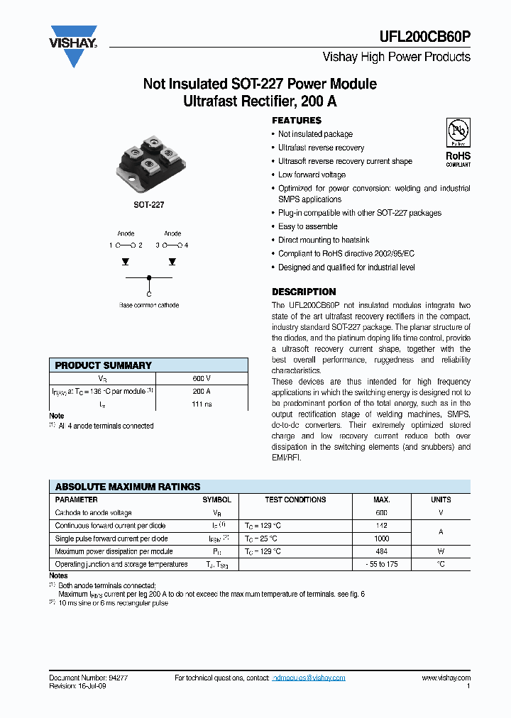 UFL200CB60P_3138010.PDF Datasheet