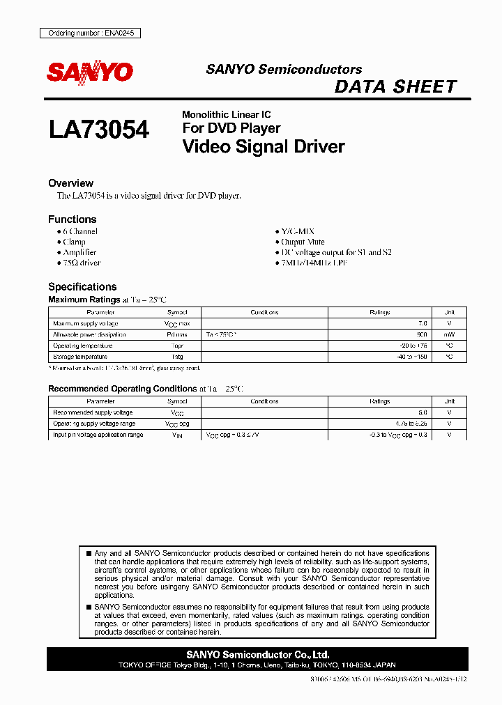 LA73054_3138175.PDF Datasheet