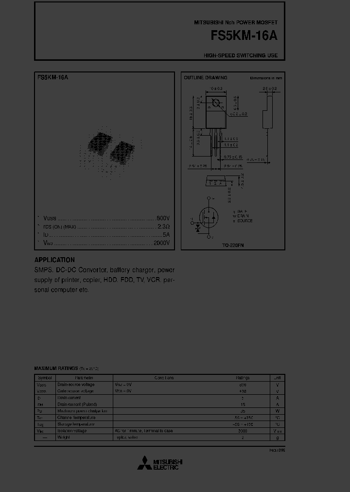 FS5KM16A_3138544.PDF Datasheet