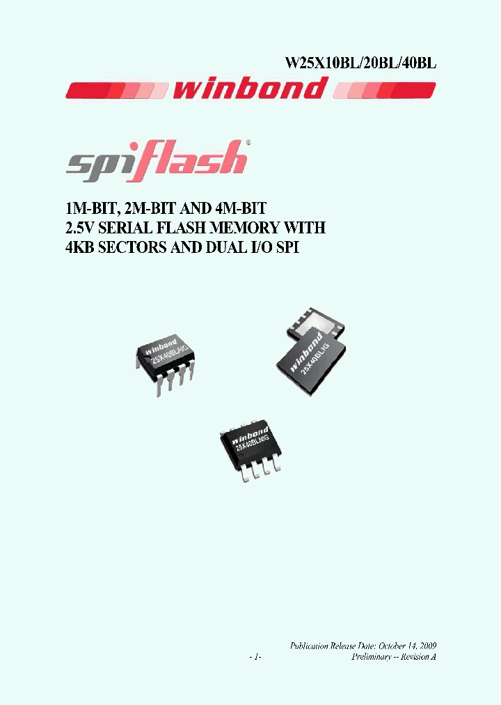 W25X10BL_3140476.PDF Datasheet