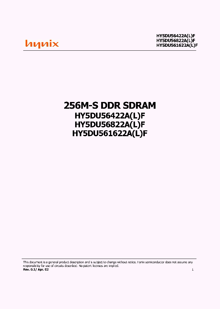 HY5DU56822AF_3140676.PDF Datasheet