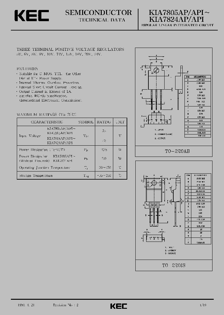 KIA7805API_3140745.PDF Datasheet
