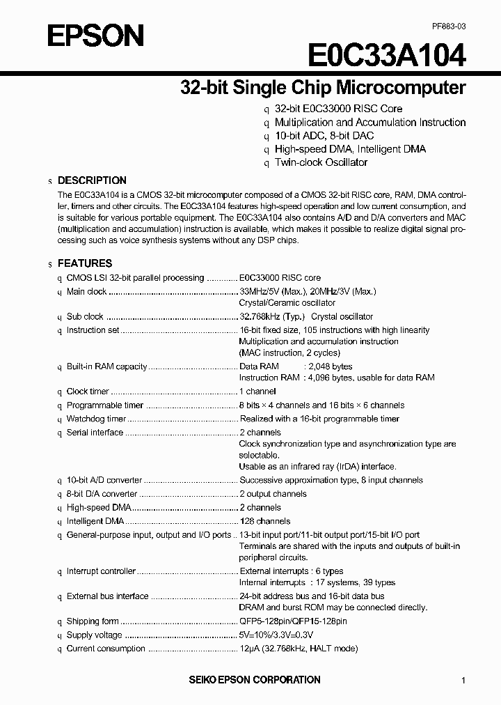 E0C33A104_3141077.PDF Datasheet