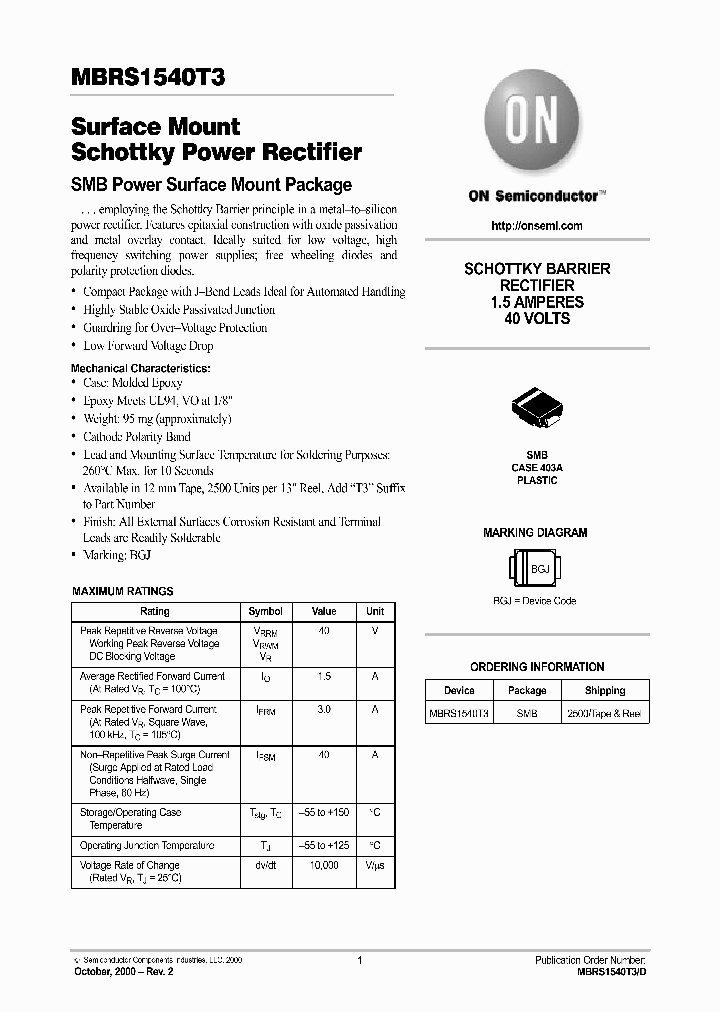 MBRS1540T3-D_3143269.PDF Datasheet