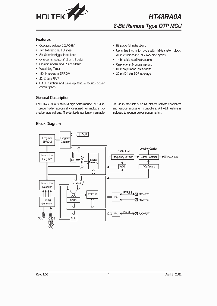 HT48RA0A24SOP_3144318.PDF Datasheet